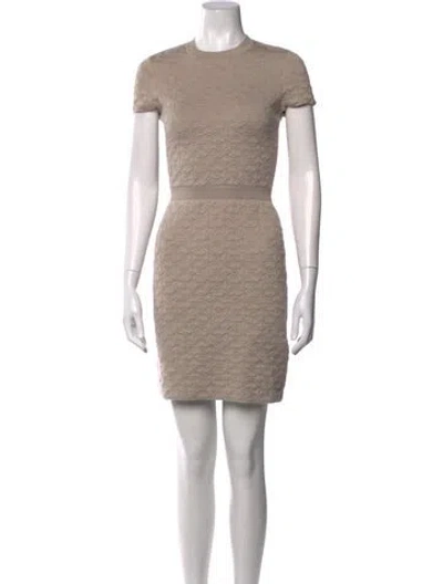 Pre-owned Hermes Cashmere Mini Dress W/ Tags In Neutrals