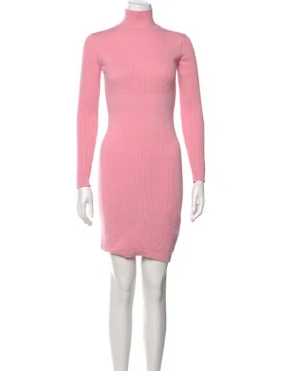Pre-owned Hermes Cashmere Mini Dress W/ Tags In Pink