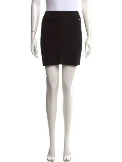 Pre-owned Hermes Cashmere Mini Skirt In Black