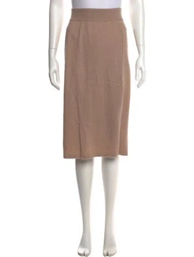 Pre-owned Hermes Cashmere Mini Skirt In Neutral