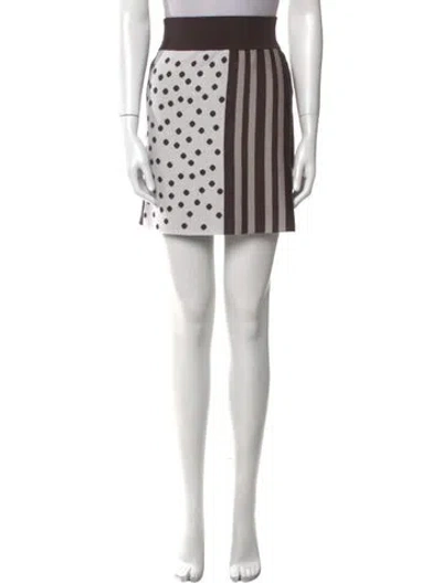 Pre-owned Hermes Cashmere Mini Skirt W/ Tags In Brown