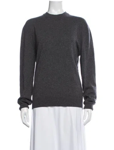 Pre-owned Hermes Cashmere Mock Neck Sweater In Grey