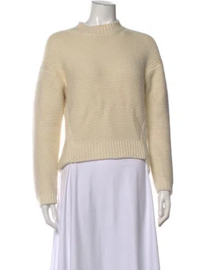 Pre-owned Hermes Cashmere Mock Neck Sweater In Neutrals