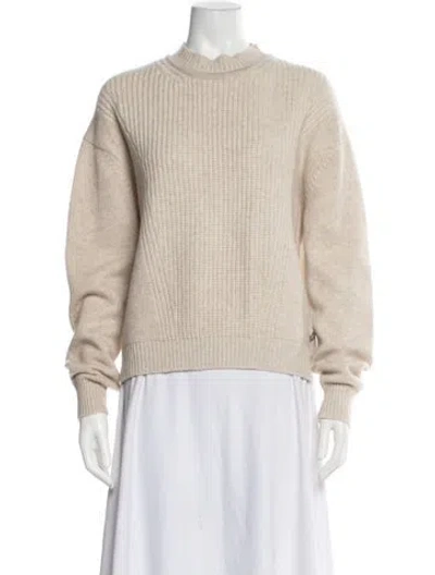 Pre-owned Hermes Cashmere Mock Neck Sweater W/ Tags In Neutral