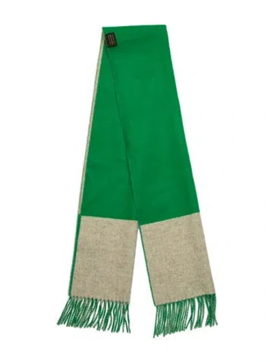 Pre-owned Hermes Cashmere Muffler In Green