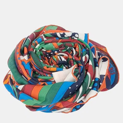 Pre-owned Hermes Hermès Cashmere Multicolor Scarf