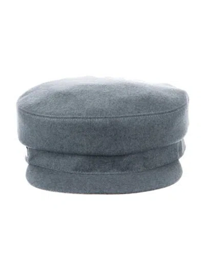 Pre-owned Hermes Cashmere Newsboy Cap In Blue