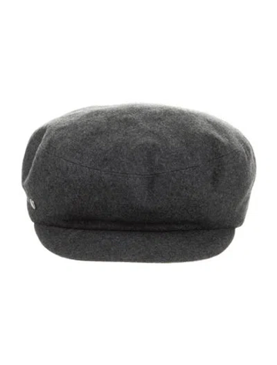 Pre-owned Hermes Cashmere Newsboy Cap In Grey