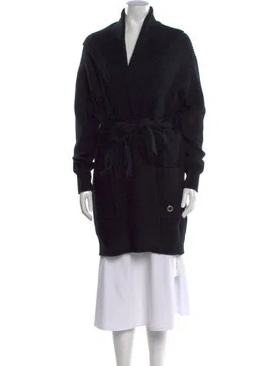 Pre-owned Hermes Cashmere Open Front Sweater In Black