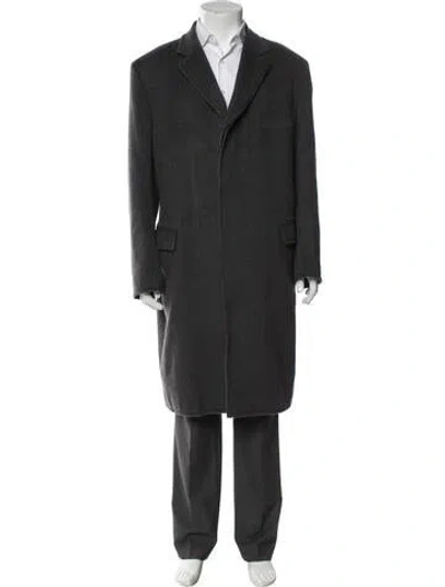 Pre-owned Hermes Cashmere Overcoat In Gray