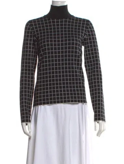 Pre-owned Hermes Cashmere Patterned Sweater In Black/white