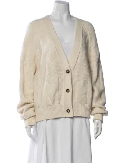 Pre-owned Hermes Cashmere Patterned Sweater In Neutrals