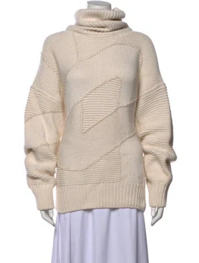 Pre-owned Hermes Cashmere Patterned Sweater In Neutrals