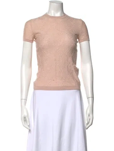 Pre-owned Hermes Cashmere Patterned T-shirt In Pink