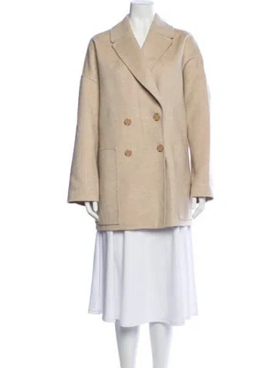 Pre-owned Hermes Cashmere Peacoat In Neutral