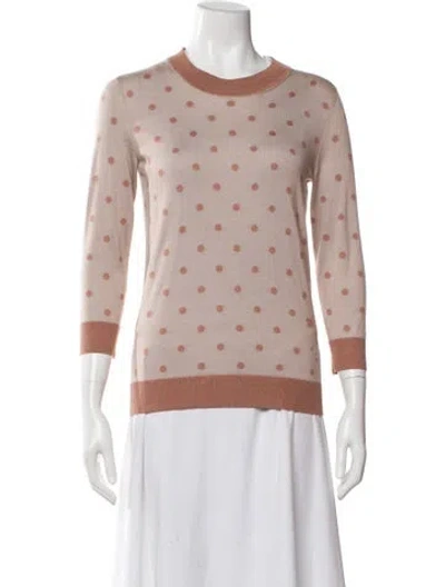 Pre-owned Hermes Cashmere Polka Dot Print Sweater W/ Tags In Red