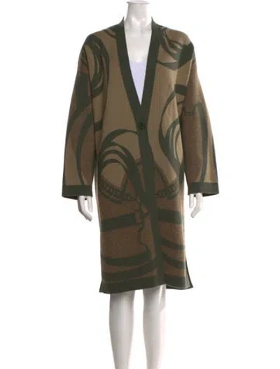 Pre-owned Hermes Cashmere Printed Sweater In Neutral