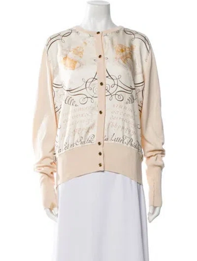 Pre-owned Hermes Cashmere Printed Sweater In Neutral