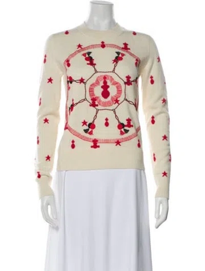 Pre-owned Hermes Cashmere Printed Sweater In Neutral