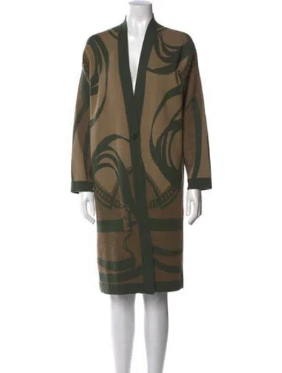 Pre-owned Hermes Cashmere Printed Sweater In Neutral