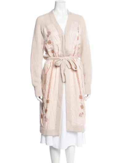 Pre-owned Hermes Cashmere Printed Sweater In Neutrals