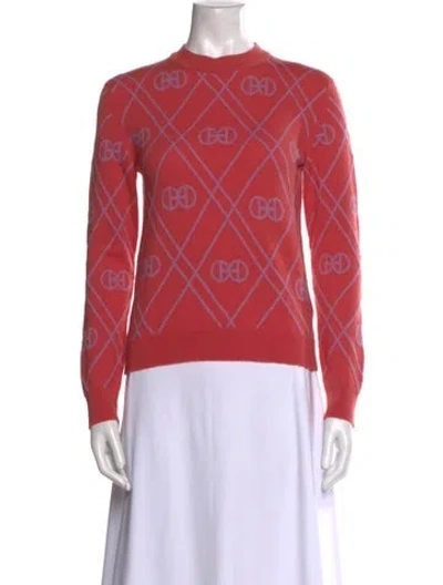 Pre-owned Hermes Cashmere Printed Sweater In Pink