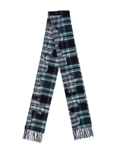 Pre-owned Hermes Cashmere Scarf In Blue