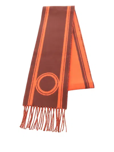 Pre-owned Hermes Cashmere Scarf In Red