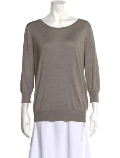 Pre-owned Hermes Cashmere Scoop Neck Sweater In Multicolor