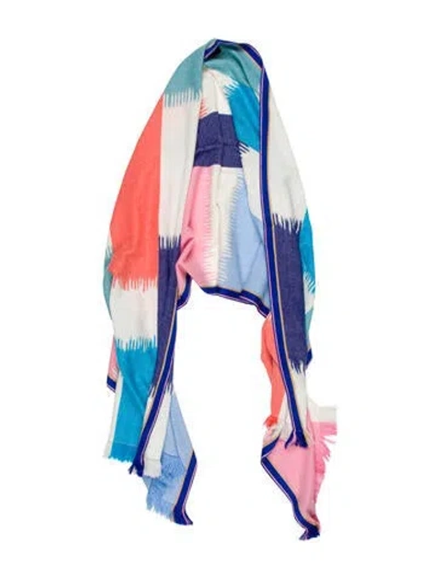 Pre-owned Hermes Cashmere Shawl In Blue