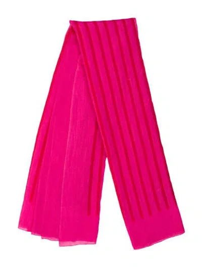 Pre-owned Hermes Cashmere Shawl In Pink