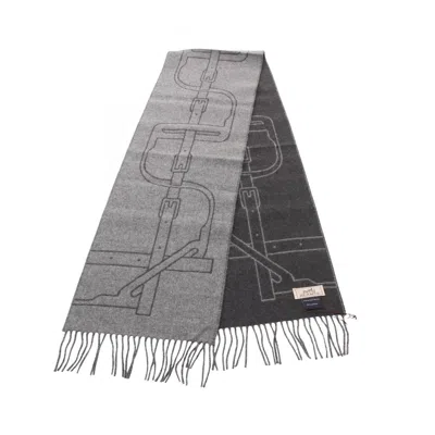 Pre-owned Hermes Cashmere Shawl () In Gray