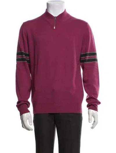 Pre-owned Hermes Cashmere Striped Jacket In Red