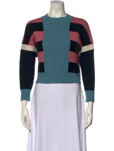 Pre-owned Hermes Cashmere Striped Sweater In Black