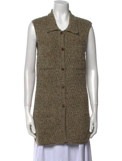 Pre-owned Hermes Cashmere Sweater In Green