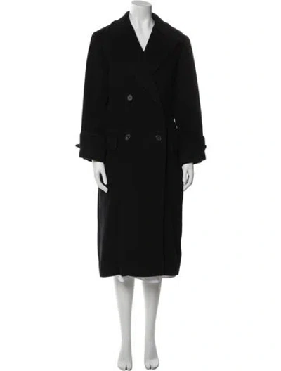 Pre-owned Hermes Cashmere Trench Coat In Black