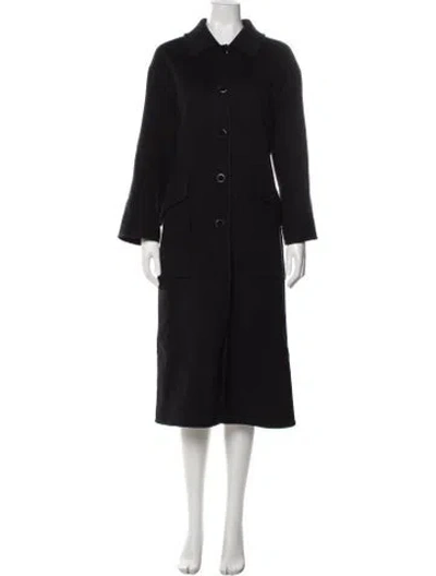 Pre-owned Hermes Cashmere Trench Coat In Black