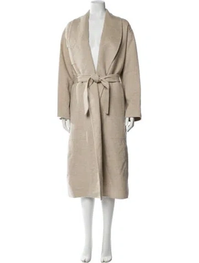 Pre-owned Hermes Cashmere Trench Coat In Neutral