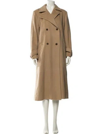 Pre-owned Hermes Cashmere Trench Coat In Neutral