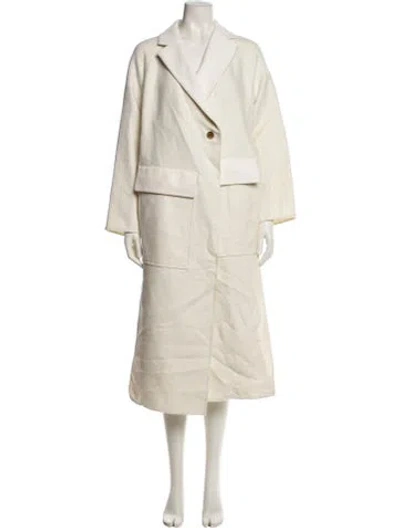 Pre-owned Hermes Cashmere Trench Coat In Neutral