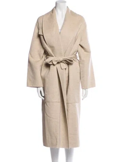 Pre-owned Hermes Cashmere Trench Coat In Neutral