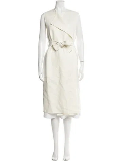 Pre-owned Hermes Cashmere Trench Coat In Neutral