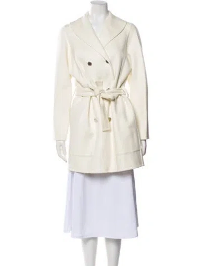 Pre-owned Hermes Cashmere Trench Coat W/ Tags In Neutral