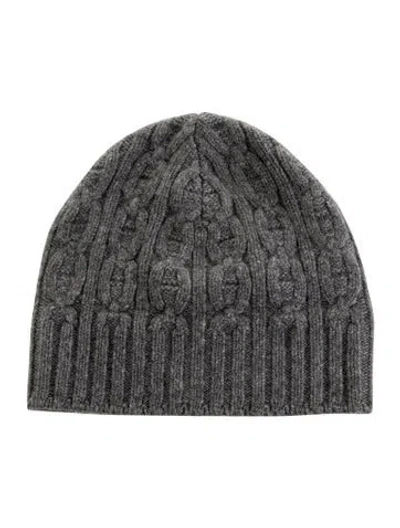 Pre-owned Hermes Cashmere Tri Maillon Beanie In Gray