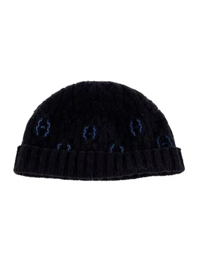 Pre-owned Hermes Cashmere Tri Maillons Beanie In Blue