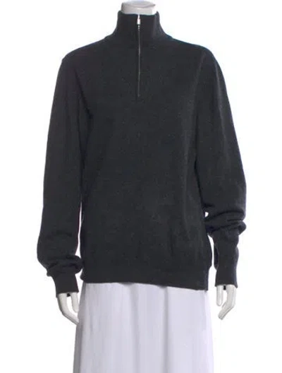 Pre-owned Hermes Cashmere Turtleneck Sweater In Gray
