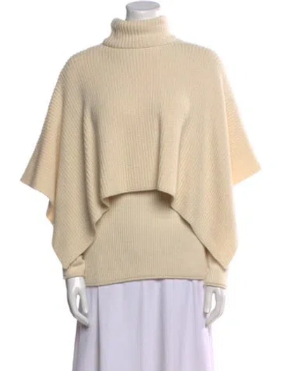 Pre-owned Hermes Cashmere Turtleneck Sweater In Neutral