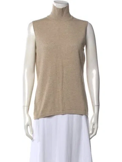Pre-owned Hermes Cashmere Turtleneck Sweater In Neutrals