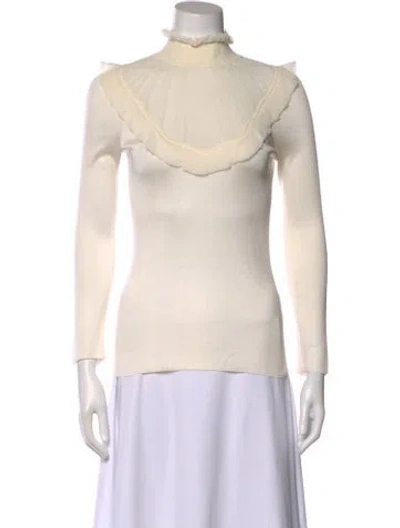 Pre-owned Hermes Cashmere Turtleneck Top In Neutral
