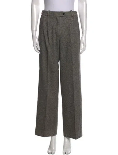 Pre-owned Hermes Cashmere Wide Leg Pants In Neutral